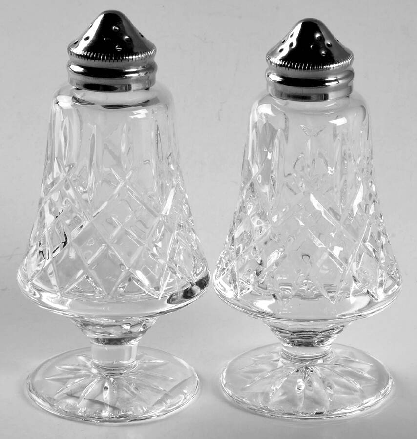 Araglin Footed Shaker Set & Metal Lids by Waterford Crystal-1