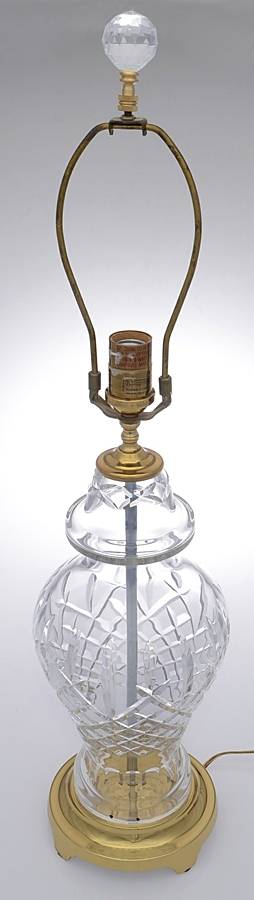 Araglin Base for Electric Lamp by Waterford Crystal-1