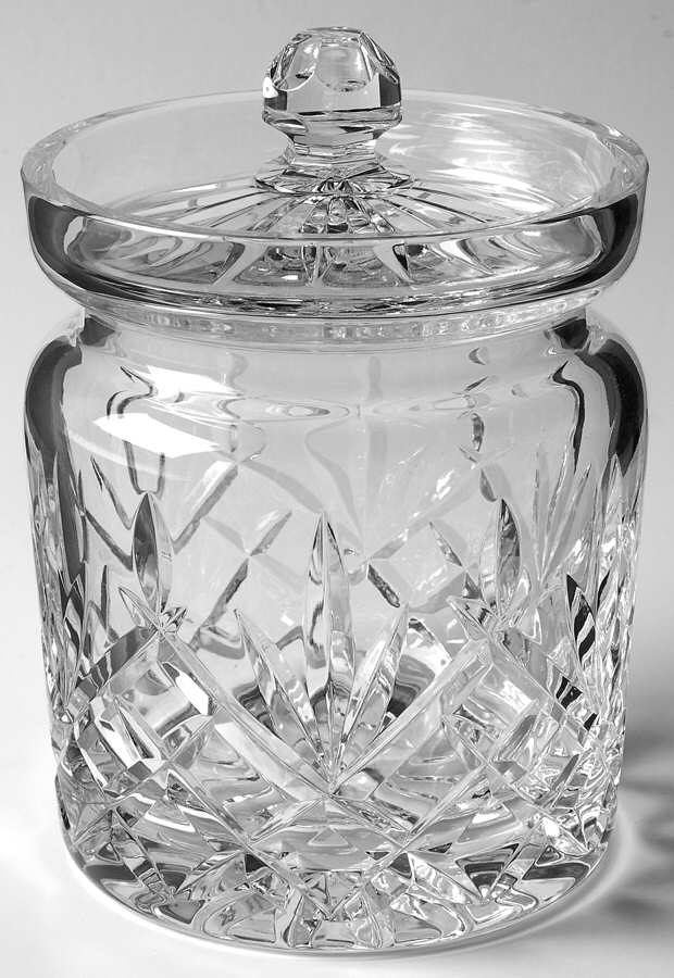 Ashbourne (Cut) Biscuit Barrel & Lid by Waterford Crystal-1