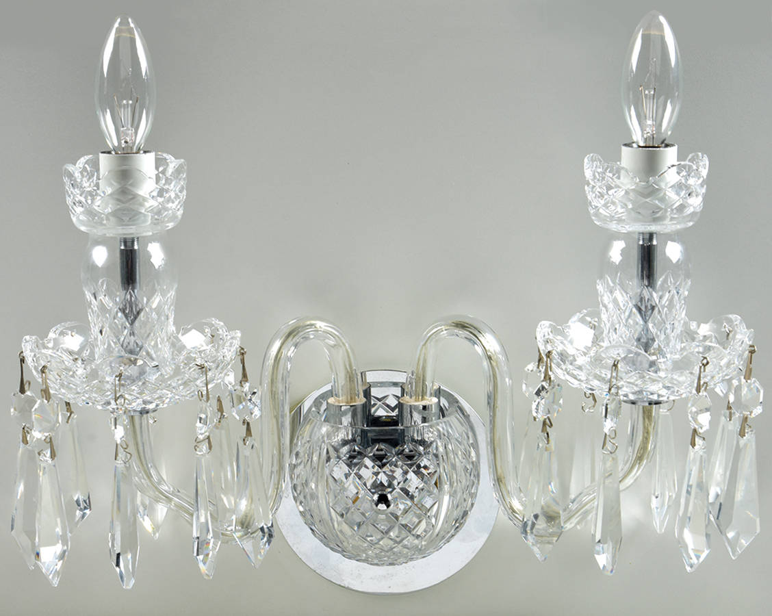 A2 2 Arm Electric Wall Sconce by Waterford Crystal-1
