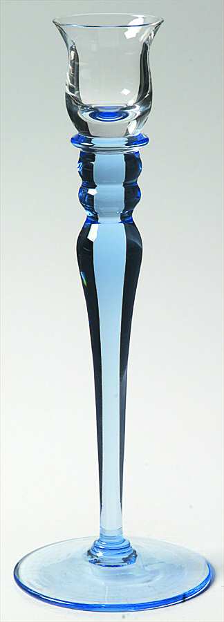 Bermuda Blue 8" Single Light Candlestick by Waterford Crystal-1