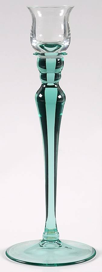 Bermuda Green 8" Single Light Candlestick by Waterford Crystal-1