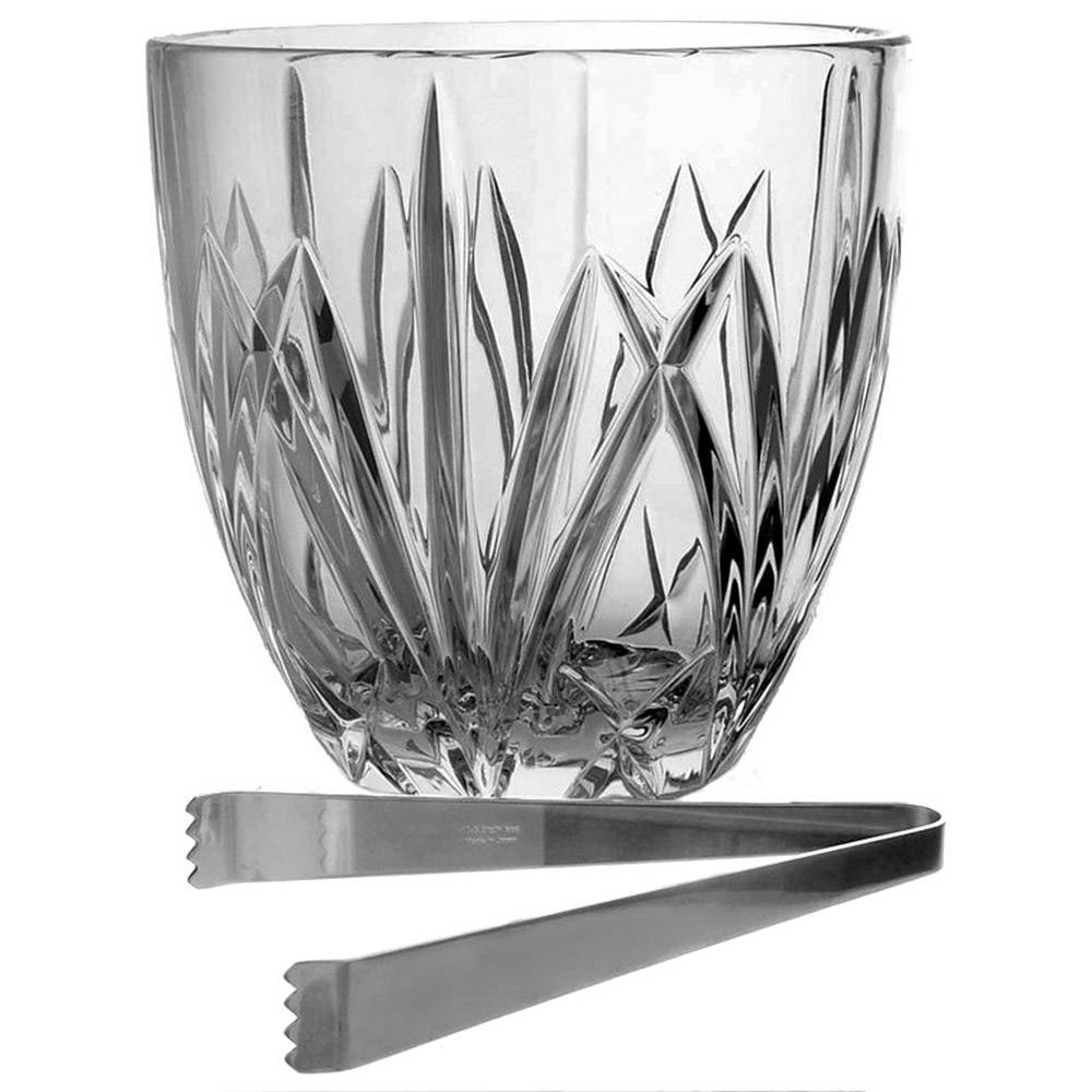 Brookside Ice Bucket with Tongs by Waterford Crystal-1
