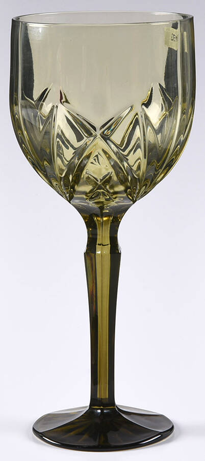 Brookside Olive Green Water Goblet by Waterford Crystal-1