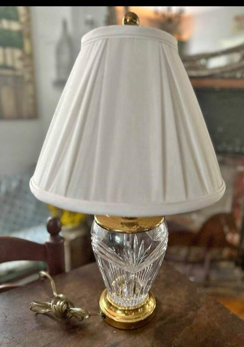 Calais 21" Electric Lamp & Shade by Waterford Crystal-1