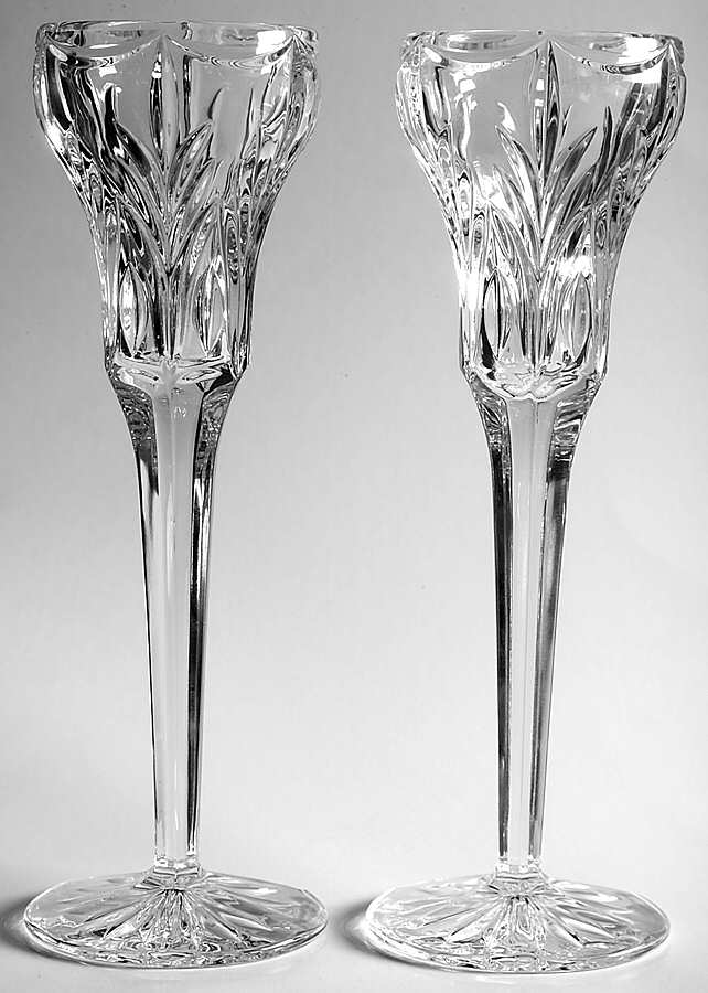 Canterbury (Set of 2) 8" Single Candlestick by Waterford Crystal-1