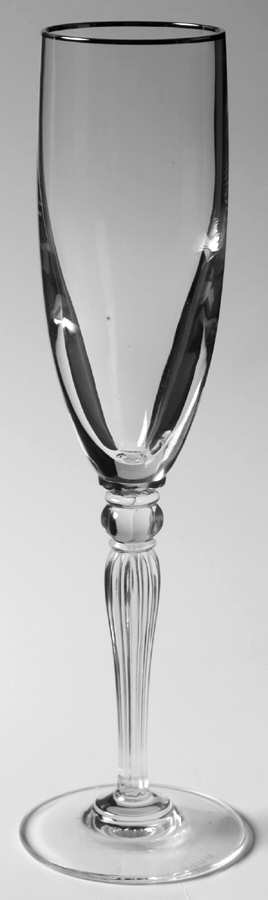 Carleton Platinum Fluted Champagne by Waterford Crystal-1