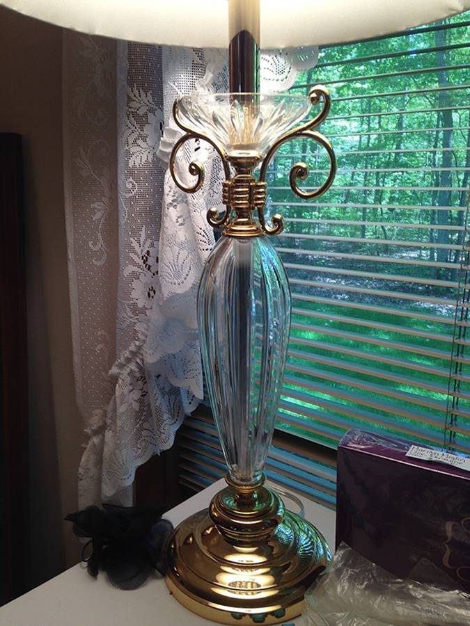Carina 30" Electric Lamp & Shade by Waterford Crystal-1