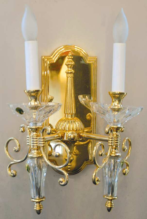 Carina 2 Arm Electric Wall Sconce by Waterford Crystal-1