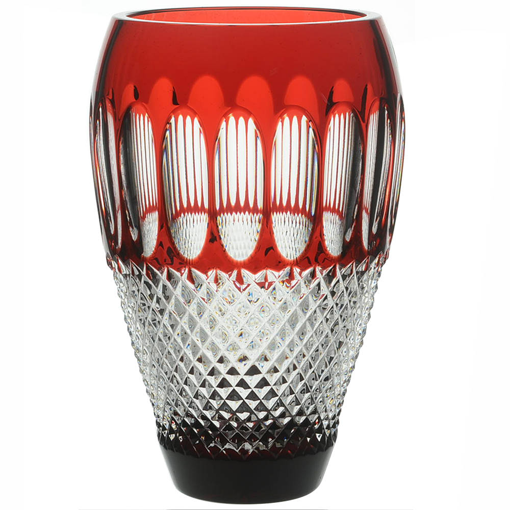 Colleen Short Stem (Cut) 8" 60th Anniversary Ruby Flower Vase by Waterford Crystal-1