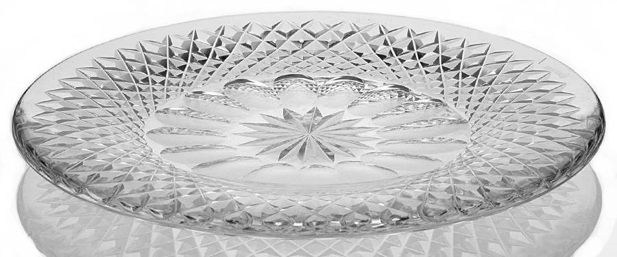 Colleen Short Stem (Cut) Luncheon Plate by Waterford Crystal-1