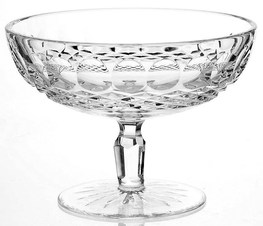 Colleen Short Stem (Cut) Round Compote (Height X Width) by Waterford Crystal-1