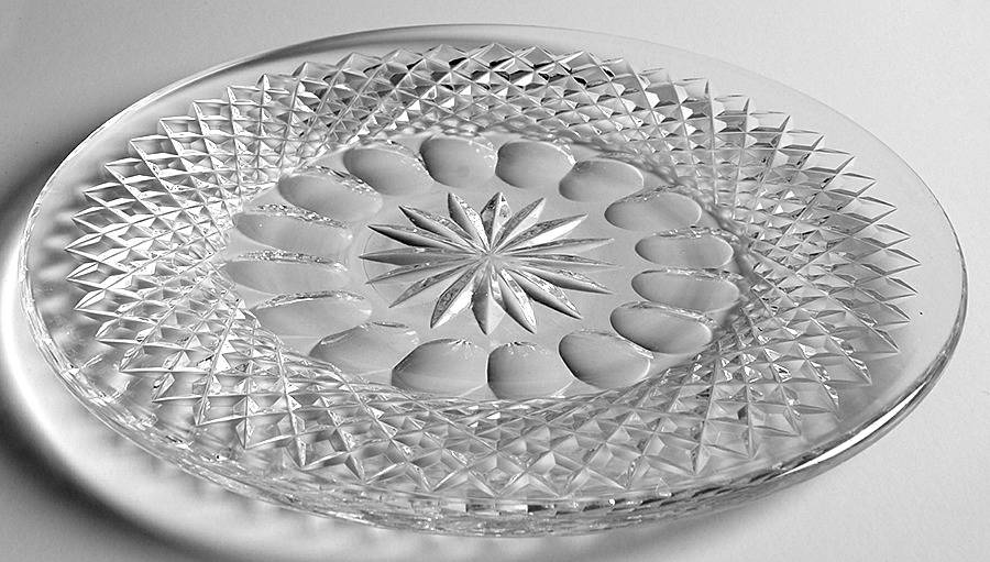 Colleen Short Stem (Cut) Luncheon Plate by Waterford Crystal-1
