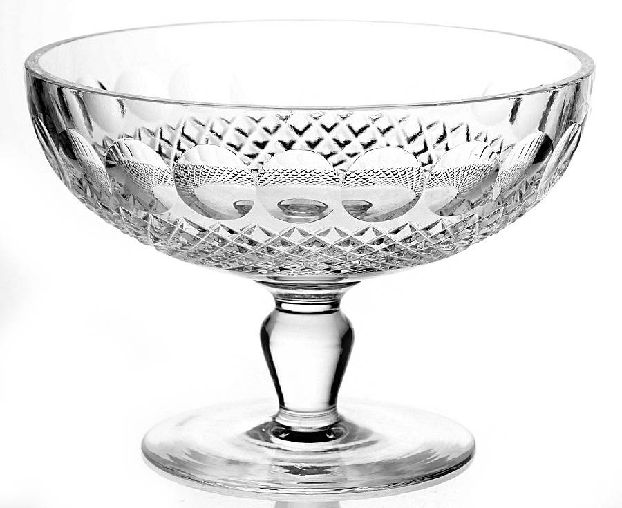 Colleen Short Stem (Cut) Round Compote (Height X Width) by Waterford Crystal-1