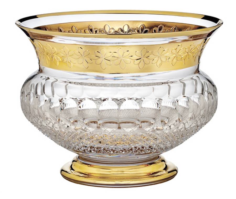 Colleen Short Stem (Cut) Gilded 60th Anniversary Bowl by Waterford Crystal-1
