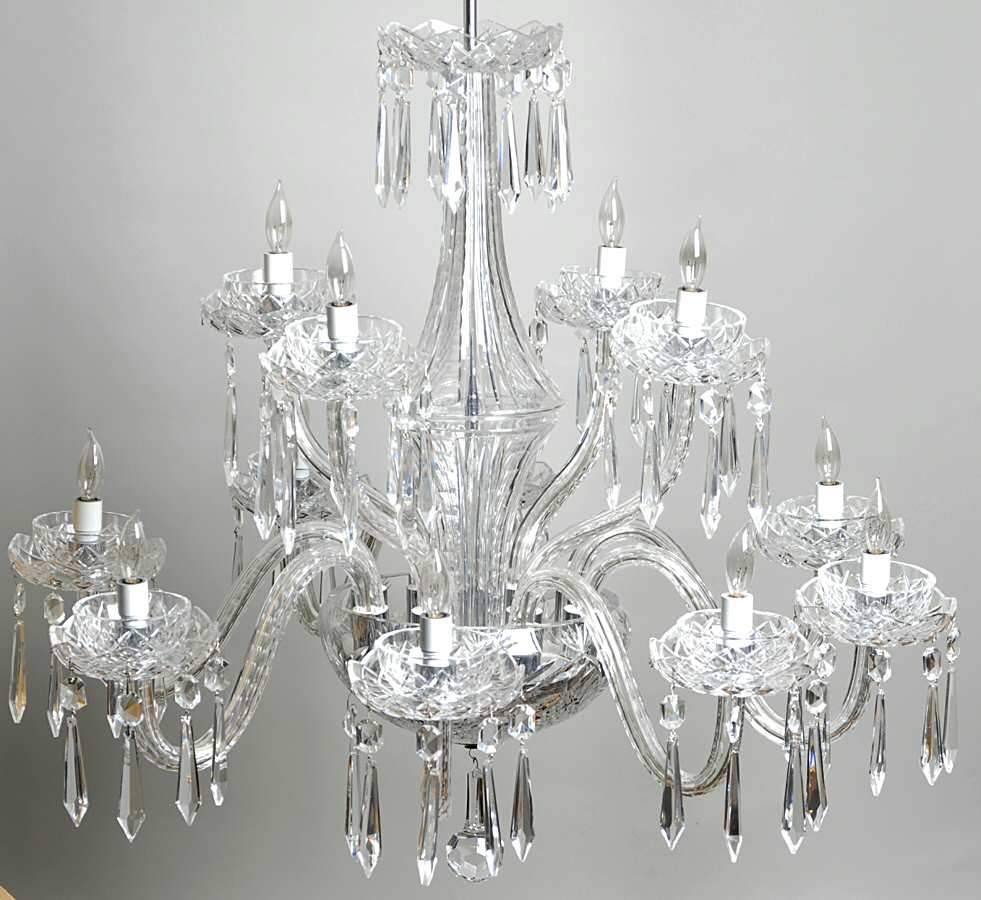 Comeragh (Cut) 12 Arm Chandelier by Waterford Crystal-1