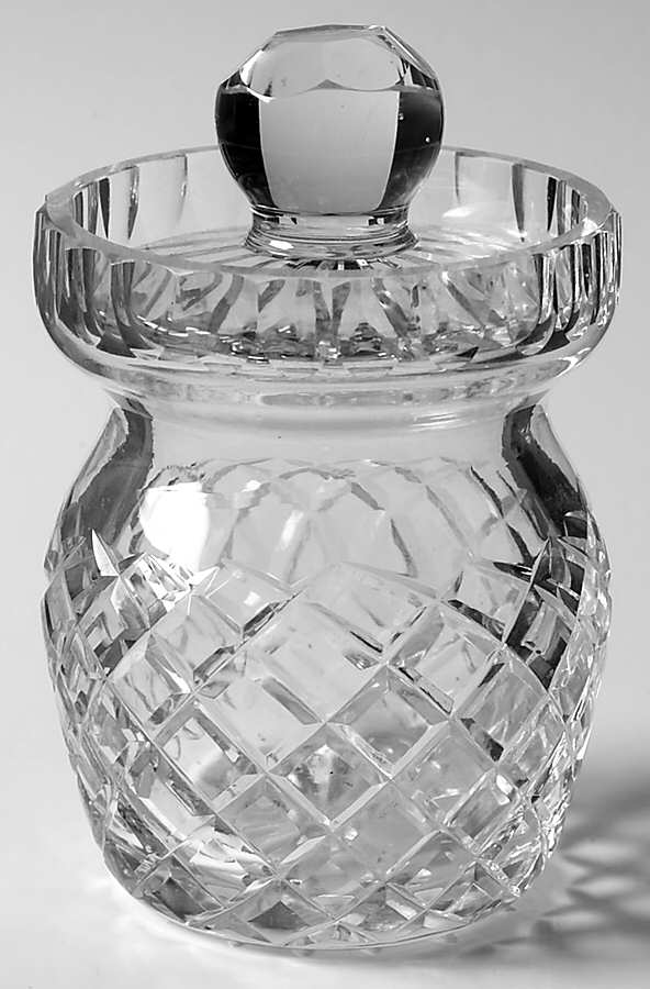 Comeragh (Cut) Honey Jar & Lid by Waterford Crystal-1