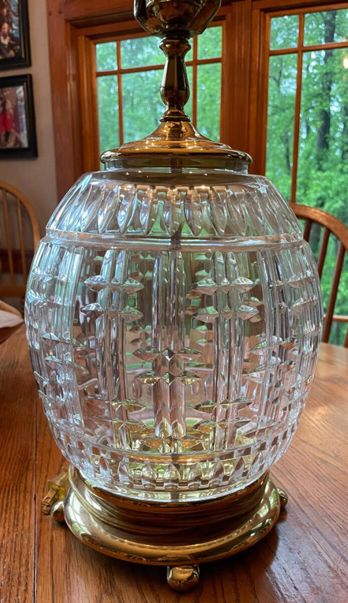 Dungarvan Base for 17" Electric Lamp by Waterford Crystal-1