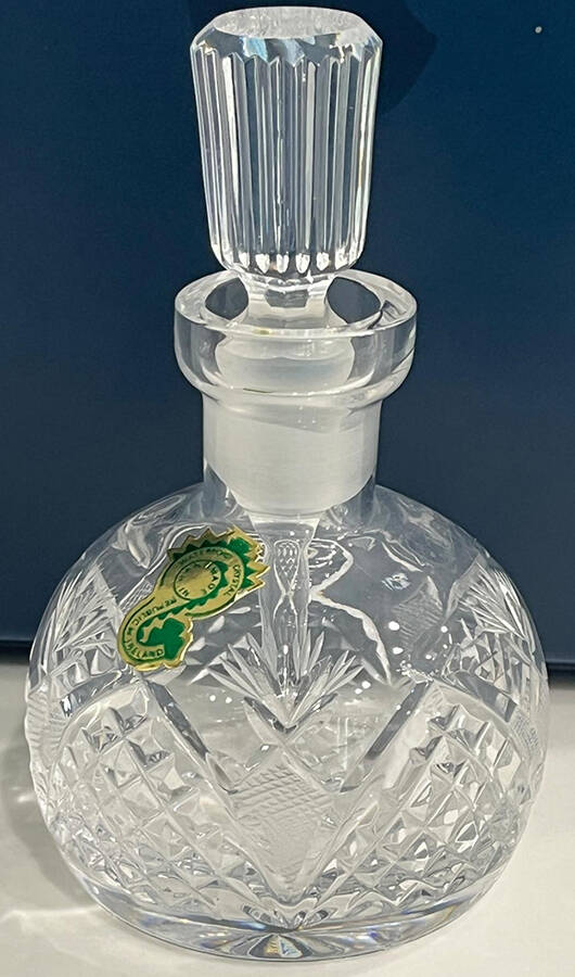 Dunmore Round Perfume Bottle & Stopper by Waterford Crystal-1