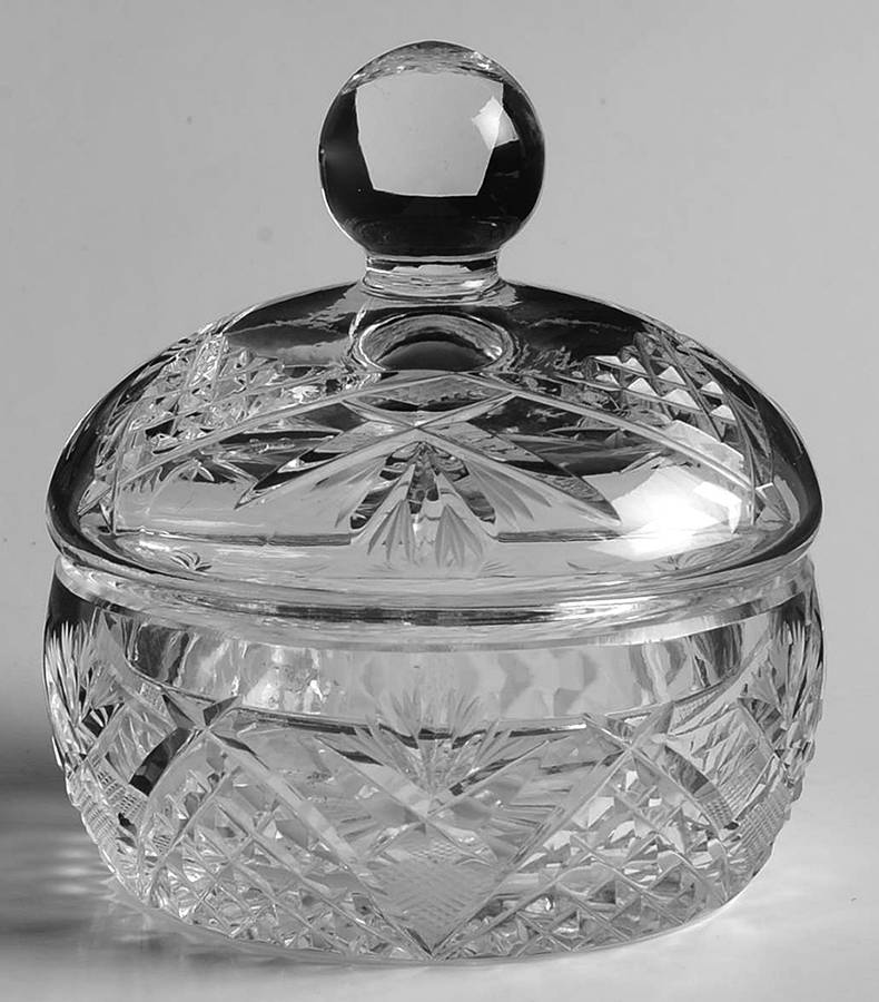 Dunmore Powder Jar & Lid by Waterford Crystal-1