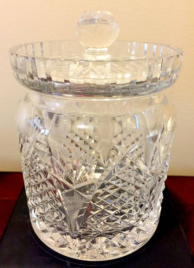 Dunmore Biscuit Barrel & Lid by Waterford Crystal-1