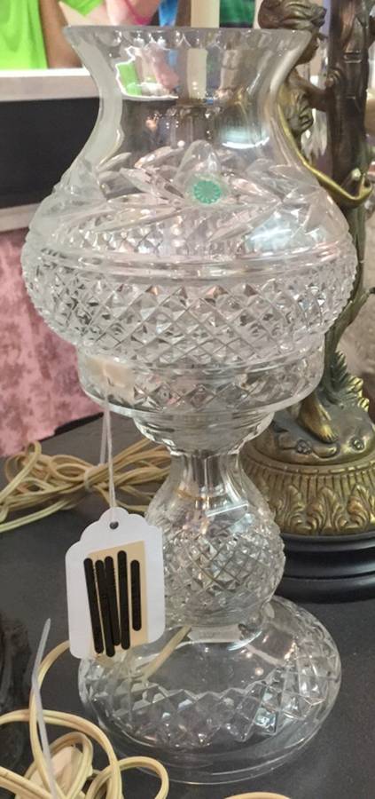 Glandore (2 Piece) Electric Hurricane Lamp by Waterford Crystal-1