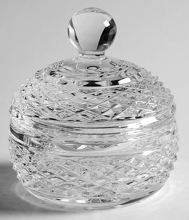 Glandore Small Candy/Powder Jar & Lid by Waterford Crystal-1