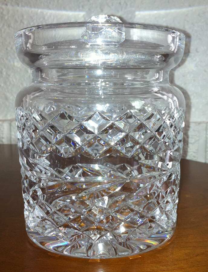 Glandore Biscuit Barrel & Lid by Waterford Crystal-1