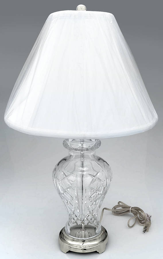 Glengarriff (Cut) 28" Electric Lamp & Shade by Waterford Crystal-1