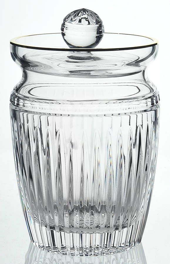 Hanover Gold Biscuit Barrel & Lid by Waterford Crystal-1