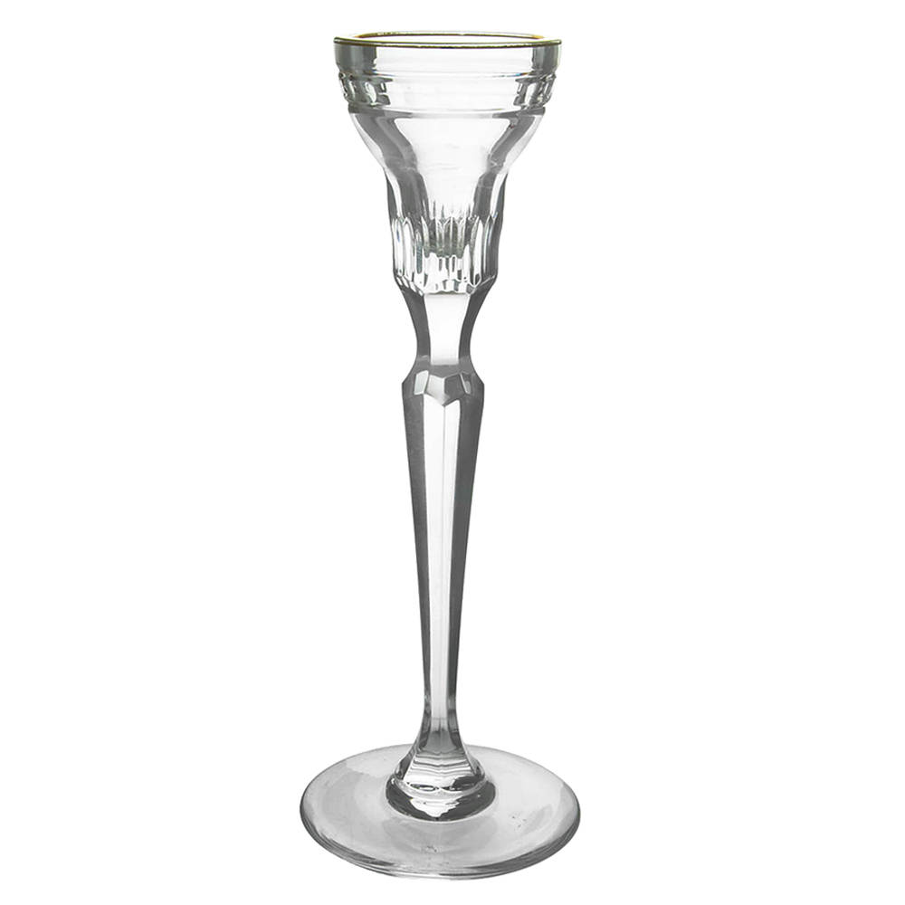 Hanover Gold Tall Single Light Candlestick by Waterford Crystal-1