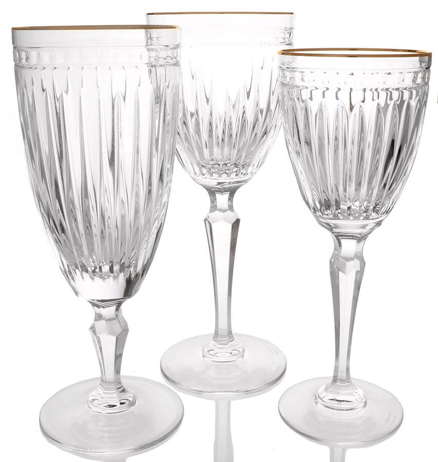 Hanover Gold 24 Piece Estate Set by Waterford Crystal-1