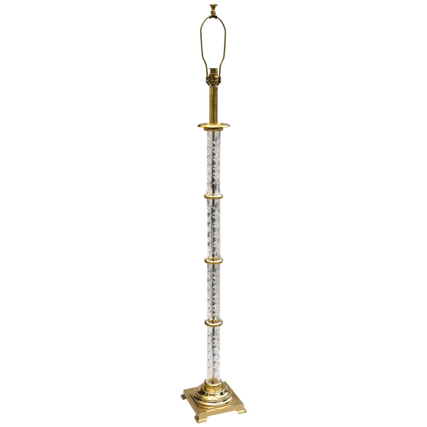 Kinsale (Cut) 59" Floor Lamp No Shade by Waterford Crystal-1
