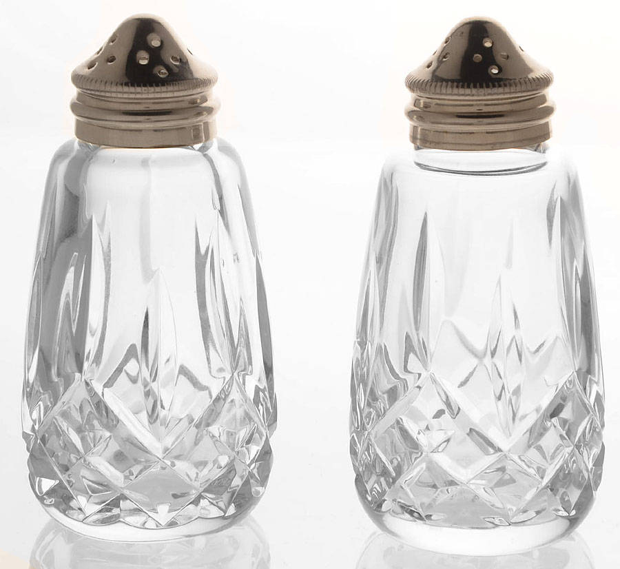 Lismore Shaker Set with Metal Lids by Waterford Crystal-1