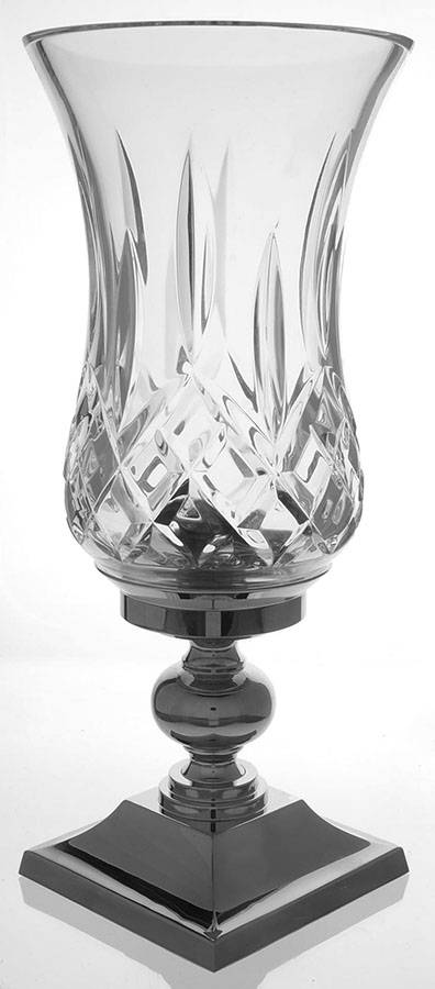Lismore Hurricane Lamp & Metal Base by Waterford Crystal-1