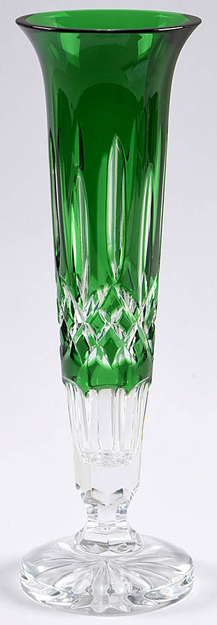 Lismore 9" Emerald Green Bud Vase by Waterford Crystal-1