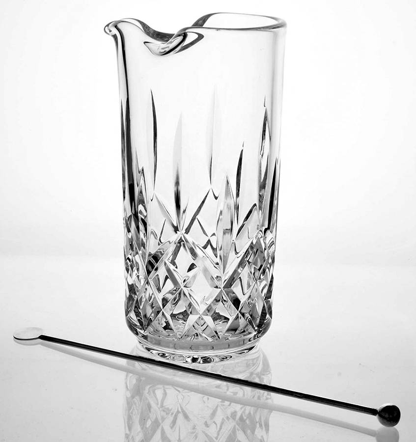 Lismore 25 Oz Martini Beaker & Metal Stirrer by Waterford Crystal-1