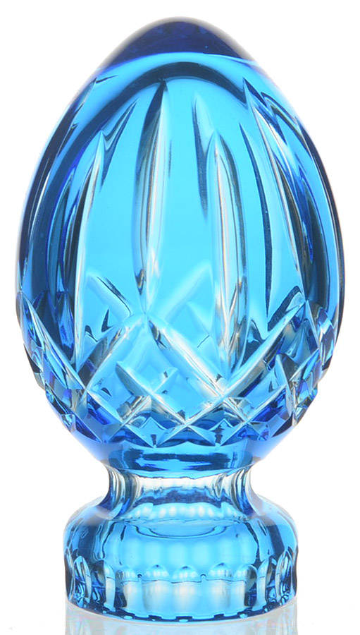 Lismore Blue Egg Paperweight by Waterford Crystal-1