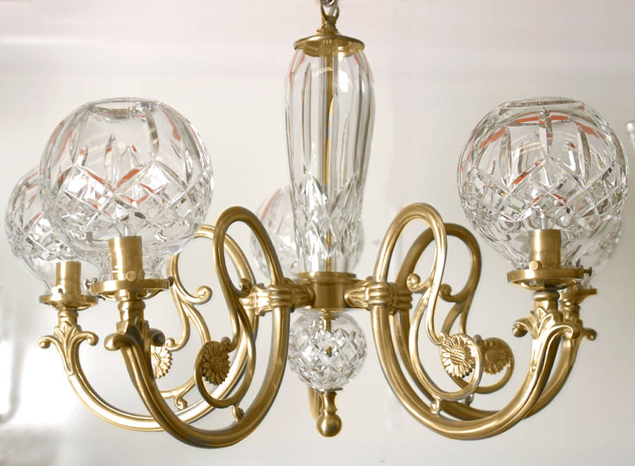 Lismore 5 Arm Chandelier by Waterford Crystal-1