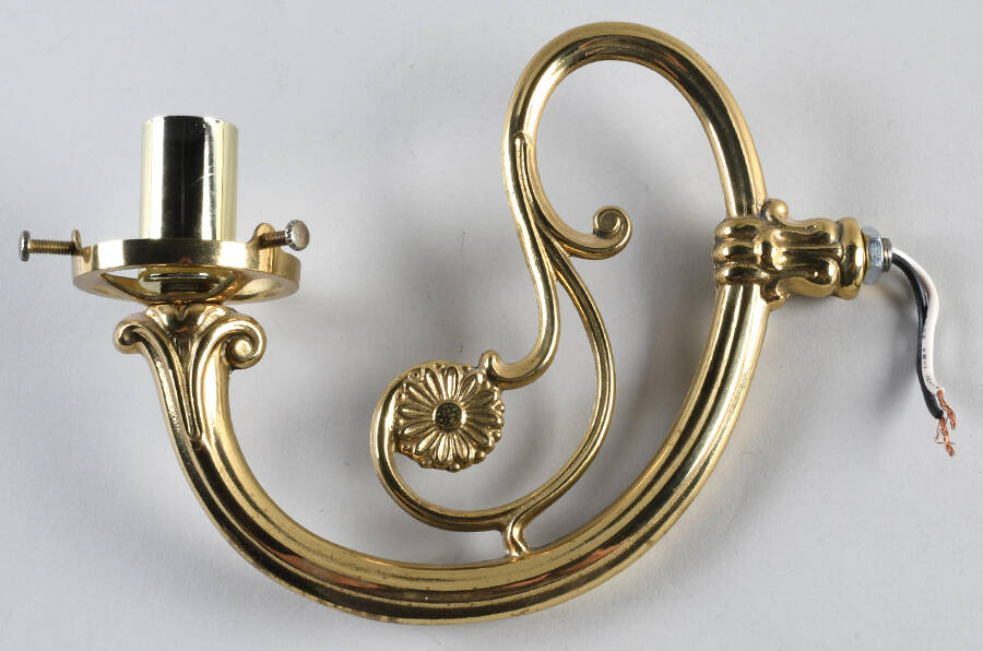 Lismore Brass Scroll Arm for 3-Arm Chandelier by Waterford Crystal-1