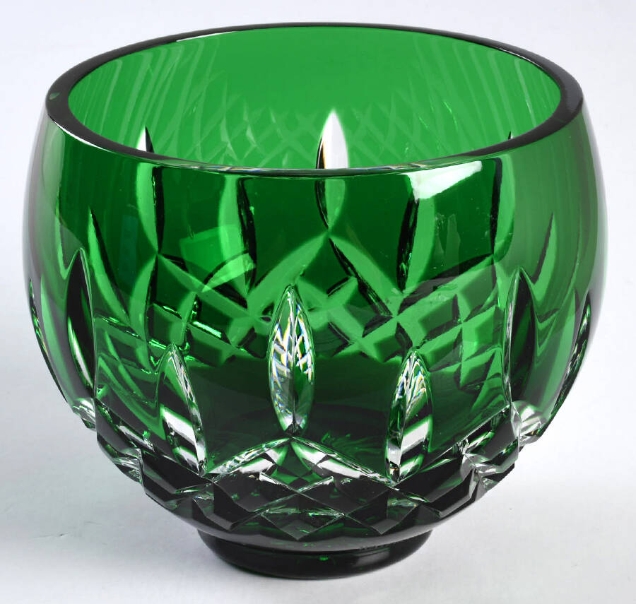 Lismore 4" Emerald Green Round Bowl by Waterford Crystal-1