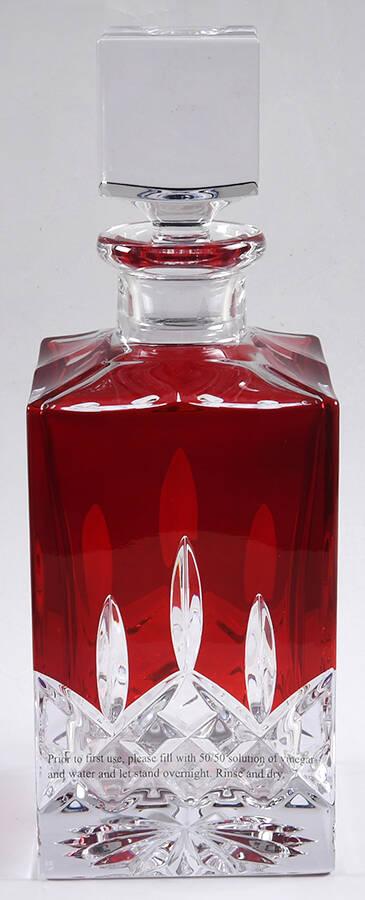 Lismore Red Square Decanter & Stopper by Waterford Crystal-1