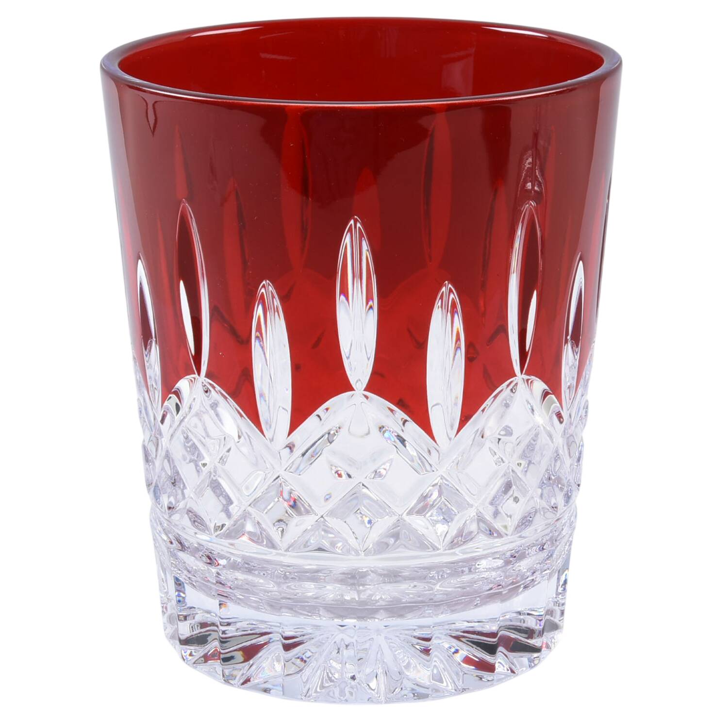 Lismore Red Biscuit Barrel No Lid by Waterford Crystal-1