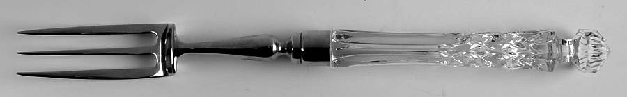 Lismore Carving Fork-Stainless Prongs by Waterford Crystal-1