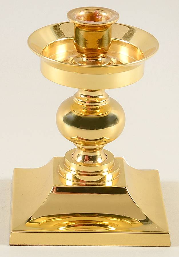 Lismore Brass Base for Hurricane Lamp by Waterford Crystal-1