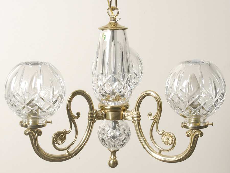 Lismore 3 Arm Chandelier by Waterford Crystal-1