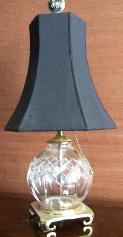 Lismore 16" Electric Lamp & Shade by Waterford Crystal-1