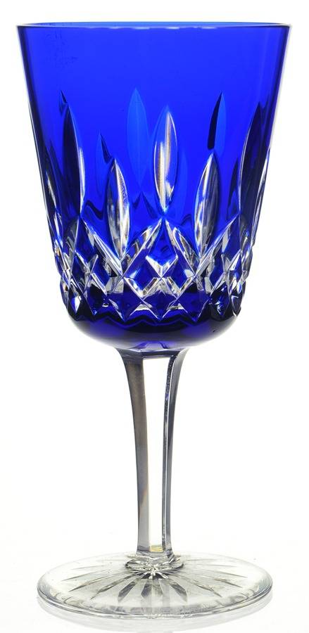 Lismore Cobalt Blue Water Goblet by Waterford Crystal-1