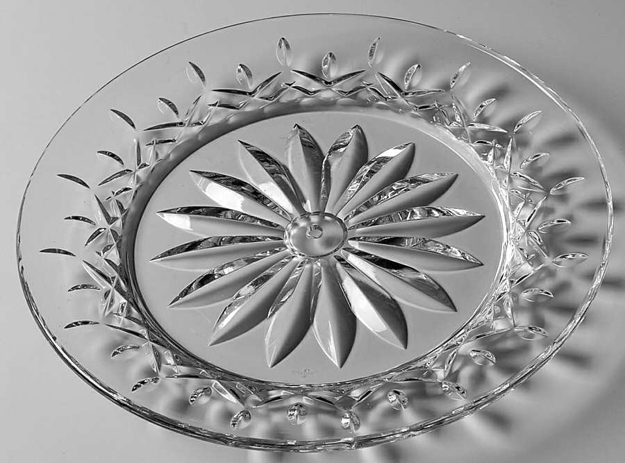 Lismore 2 Tier Serving Tray Bottom Plate Only by Waterford Crystal-1