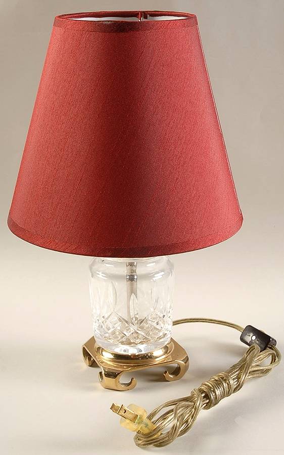 Lismore 8" Electric Lamp & Shade by Waterford Crystal-1